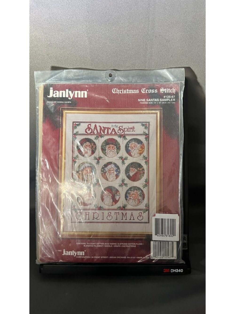 Janlynn Christmas Cross Stitch Kit Nine Santas Sampler New